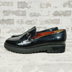 Franco Sarto Cason Black Buckle  Faux  Leather Loafers i745